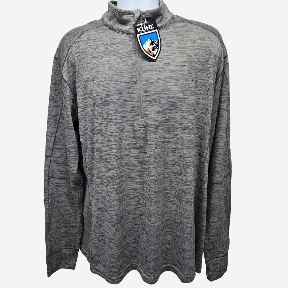 Kuhl Alloy 1/4 Zip Pullover Mens XXL Shale Gray Heathered 3118 NWT